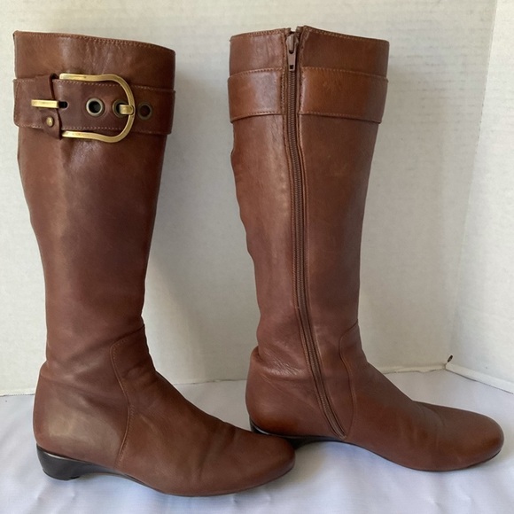 Vintage Stuart Weitzman Leather Riding Buckle Boots - Picture 2 of 16